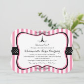 エッフェルタワーパリブライダルシャワー 招待状 (スタンド正面)