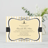 エッフェルタワーパリブライダルシャワー 招待状 (スタンド正面)