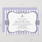 エッフェルタワーパリブライダルシャワー 招待状 (正面/裏面)