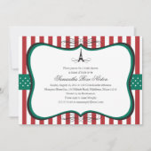 エッフェルタワーパリブライダルシャワー 招待状 (正面)