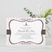 エッフェルタワーパリブライダルシャワー 招待状 (スタンド正面)