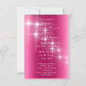 エッフェルタワーパリブライダルスウィート16thダイヤモンドピンク 招待状 (裏面)