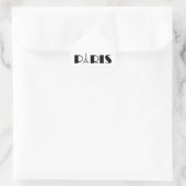 エッフェルタワーパリブラック&ホワイト ラウンドシール (バッグ)