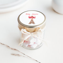 エッフェルタワーパリベビーシャワー ラウンドシール