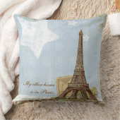 エッフェルタワーパリホームフランスロウフランスのス クッション (ブランケット)