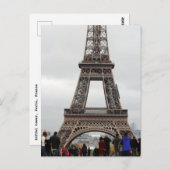 エッフェルタワーパリポストカード ポストカード (正面/裏面)