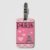 エッフェルタワーパリラゲッジタグギフト ラゲッジタグ (正面縦)