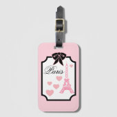 エッフェルタワーパリラゲッジタグ ラゲッジタグ (正面縦)