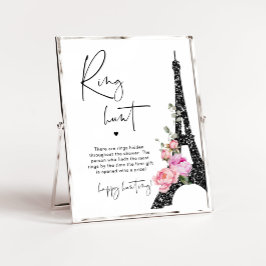 エッフェルタワーパリリング狩りブライダルシャワーゲーム ポスター