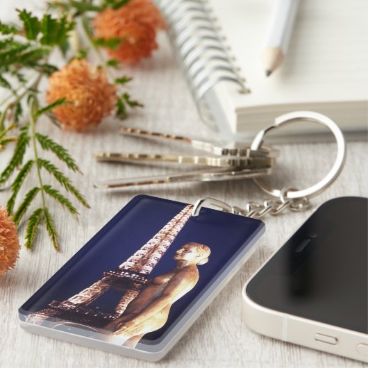 エッフェルタワーパリレディーキーチェーン キーホルダー (正面右)