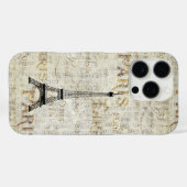 エッフェルタワーパリヴィンテージはがきデザイン Case-Mate iPhoneケース (裏面 (横))
