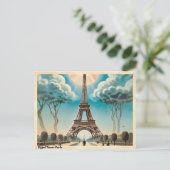 エッフェルタワーパリヴィンテージトラベル ポストカード (スタンド正面)