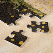 エッフェルタワーパリヴィンテージモノグラム名 ジグソーパズル (側面)