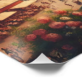 エッフェルタワーパリヴィンテージ油彩画 ポスター (コーナー)