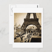 エッフェルタワーパリ博覧会 ポストカード (正面/裏面)