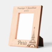 エッフェルタワーパリ名前をカスタムする&デイト レーザー彫刻フレーム (左)