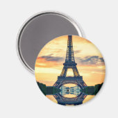 エッフェルタワーパリ夕べヨーロッパトラベル マグネット (正面/裏面)