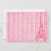 エッフェルタワーパリ誕生日招待状 招待状 (裏面)