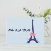 エッフェルタワーパリ誕生日 招待状 (スタンド正面)