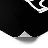 エッフェルタワーパリ/フランス白黒 ポスター (角)