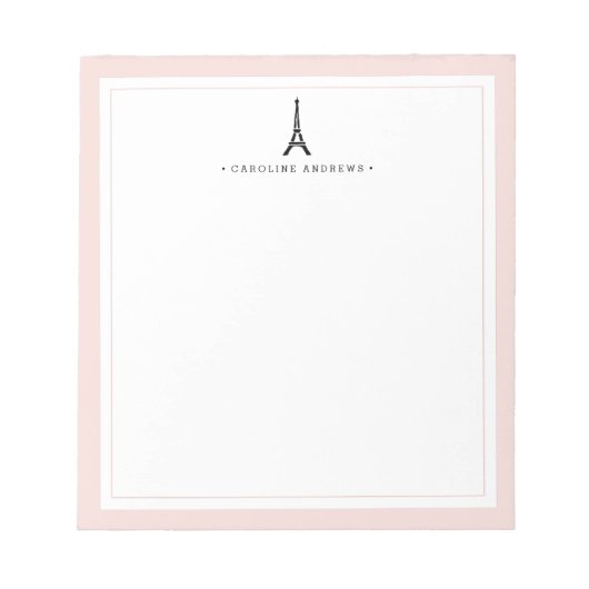 エッフェルタワーパーソナライズされた ノートパッド (正面)
