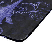 エッフェルタワーパープルフローラ渦巻き カッティングボード (角)