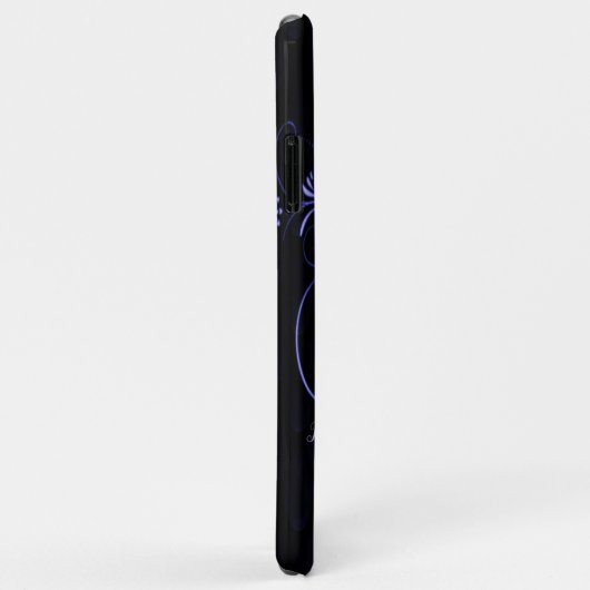 エッフェルタワーパープルフローラ渦巻き Case-Mate iPhoneケース (裏面/右)