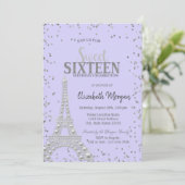 エッフェルタワーパール、ダイアモンズフレームラバンダー 招待状 (スタンド正面)