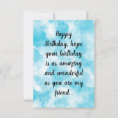 エッフェルタワーピンクハッピーバースデーポストカード サンキューカード (裏面)