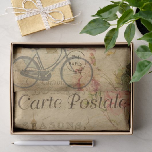 エッフェルタワーピンクローゼエフフランスのエメラデクページ 薄葉紙 (ギフト)