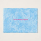 エッフェルタワーピンク&ブルーバラ名刺 (裏面)