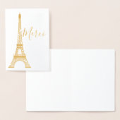 エッフェルタワーフォイルありがとう 箔カード (ディスプレー)
