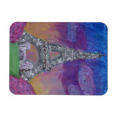 エッフェルタワーフォークアートパリスプリングタイ絵画ム マグネット (横)