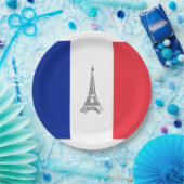 エッフェルタワーフランスのをテーマにしたパーティー紙プレート ペーパープレート (パーティー)