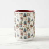 エッフェルタワーフランスのトピアリスパリスクリスマス マグカップ (中央)