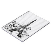 エッフェルタワーフランスのノート ノートブック (左側)