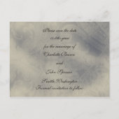 エッフェルタワーフランスのパリの結婚式の日付を保存 案内ポストカード (裏面)