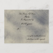 エッフェルタワーフランスのパリジャンウェディングsvpカード インビテーションポストカード (裏面)