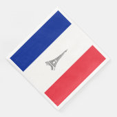 エッフェルタワーフランスのフラッグをテーマにしたパーティー紙ナプキン (コーナー)