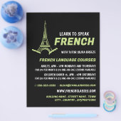 エッフェルタワーフランスのランゲージコー広告ス チラシ (シングル)