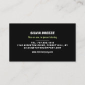 エッフェルタワーフランスのランゲージチューター先生 名刺 (裏面)