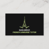 エッフェルタワーフランスのランゲージチューター先生 名刺 (正面)
