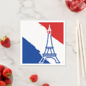 エッフェルタワーフランスの国旗の色 スタンダードカクテルナプキン (インサイチュ)