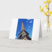 エッフェルタワーフランス旅行写真 カード (黄色い花)