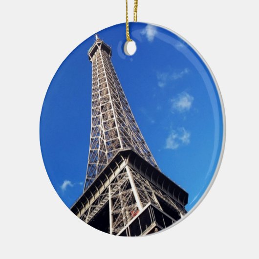 エッフェルタワーフランス旅行写真 セラミックオーナメント (左)