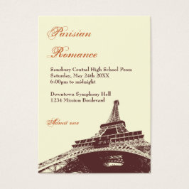 エッフェルタワーベージュ色BIDカスタムチケット