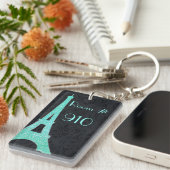 エッフェルタワーホテルルームナンバーキーチェーン キーホルダー (正面右)