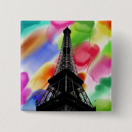エッフェルタワーボタン 缶バッジ (正面)