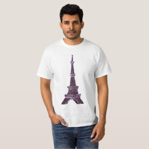 エッフェルタワーポインティリズムホワイトシャツ Tシャツ