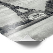 エッフェルタワーモノクロームヴィンテージパリフランスデコール フォトプリント            (角)